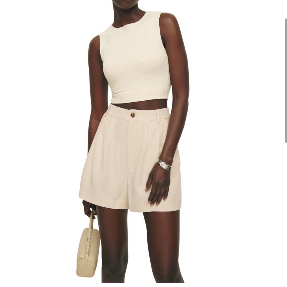 Reformation Mason Short - Sugar (beige)